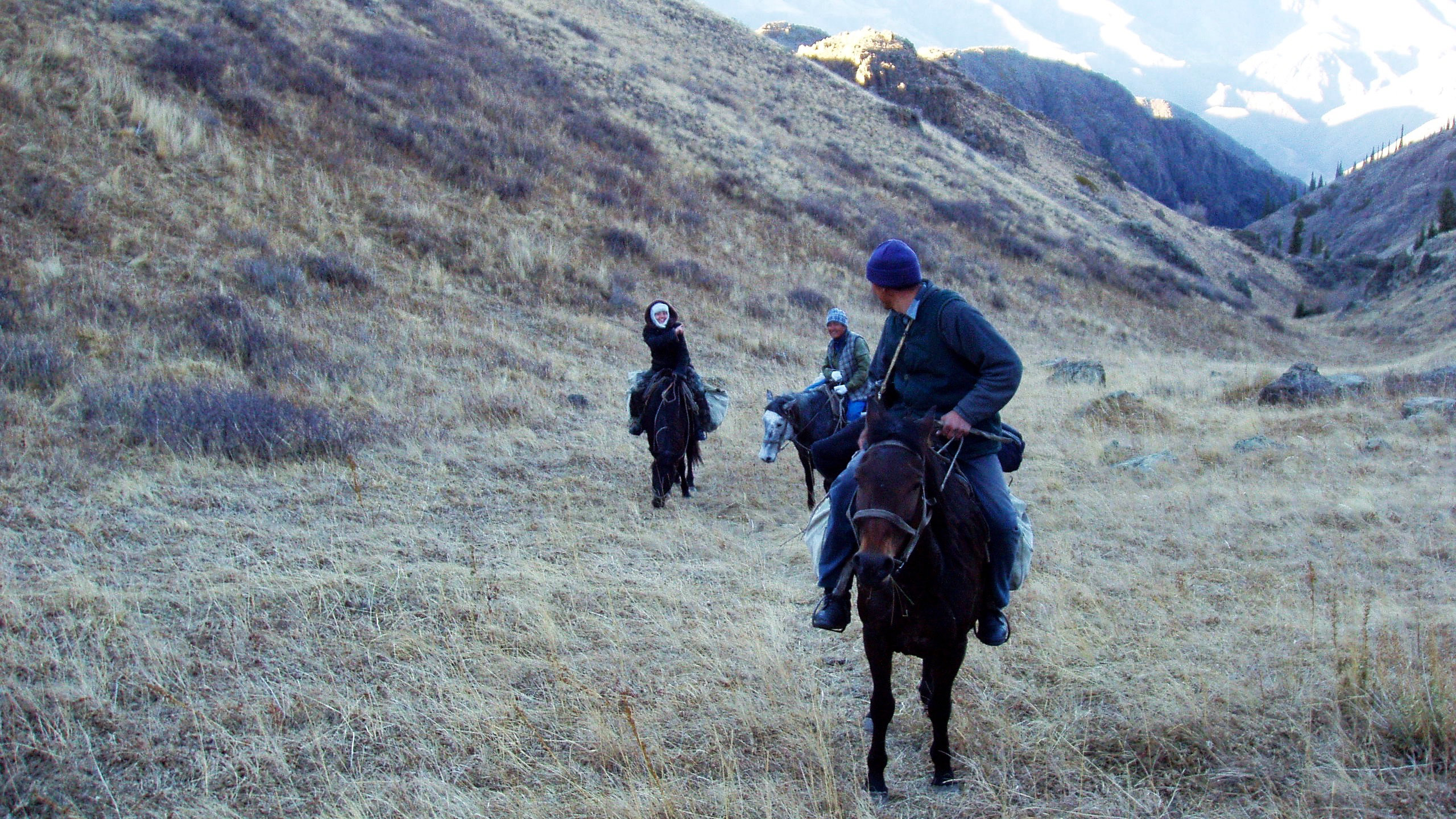 Riders in the Altai mountains